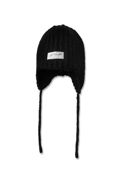 DRAW CODE FLIGHT KNIT CAP -BLACK-
