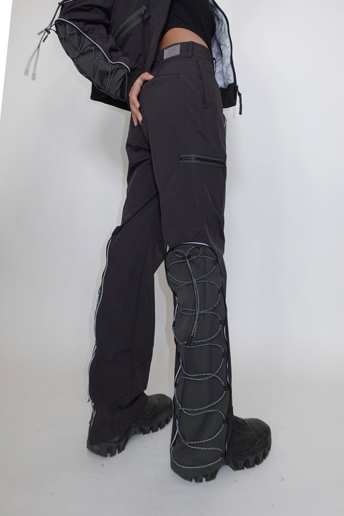 CODE MAZE ECO FABRIC PANTS -BLACK (BAMBOO CHARCOAL)-