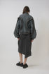 CIRCLE RIB WASHED MA-1 -WARM CHARCOAL-