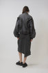 【PRE-ORDER】WASHED CUT-OFF SWEAT SKIRT -CHARCOAL-