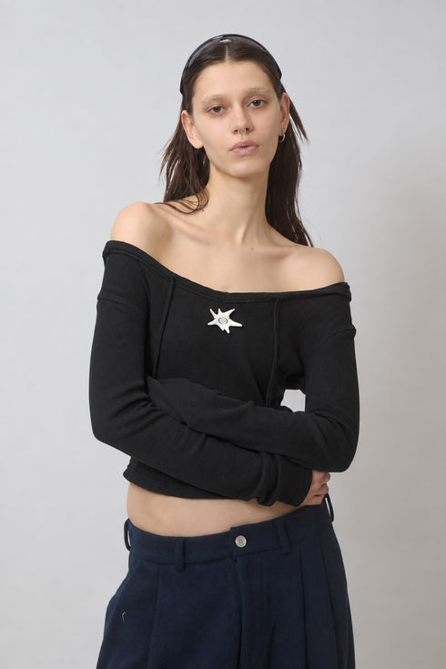 SEA STAR HOODED TOPS -BLACK-