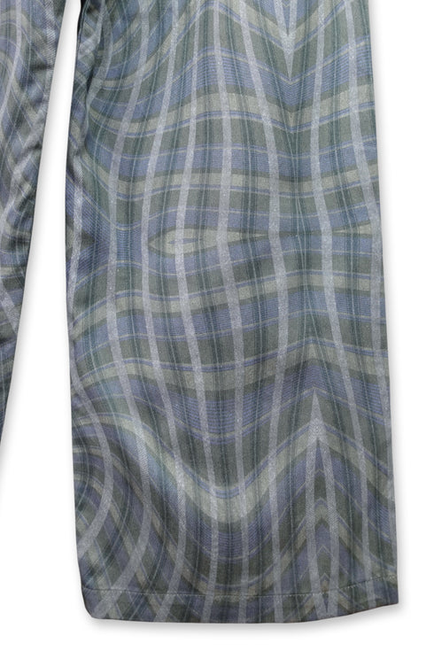 WAVY CHECK TROUSERS -BLUE MIX-