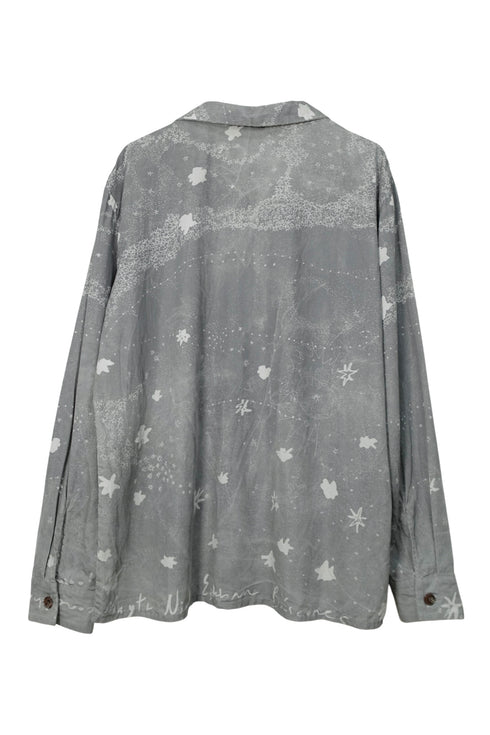 Mayte × Cycle DRAWING SHIRT "starsstarsstars" -GRAY- *Last1