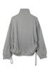 ZIP-UP DECONSTRUCTED SWEAT TOPS -GRAY-