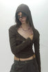 SEA STAR HOODED TOPS -BROWN-
