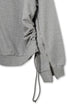 ZIP-UP DECONSTRUCTED SWEAT TOPS -GRAY-