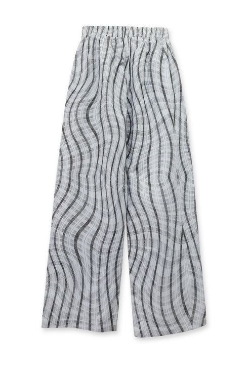 WAVY CHECK TROUSERS -GRAY MIX-
