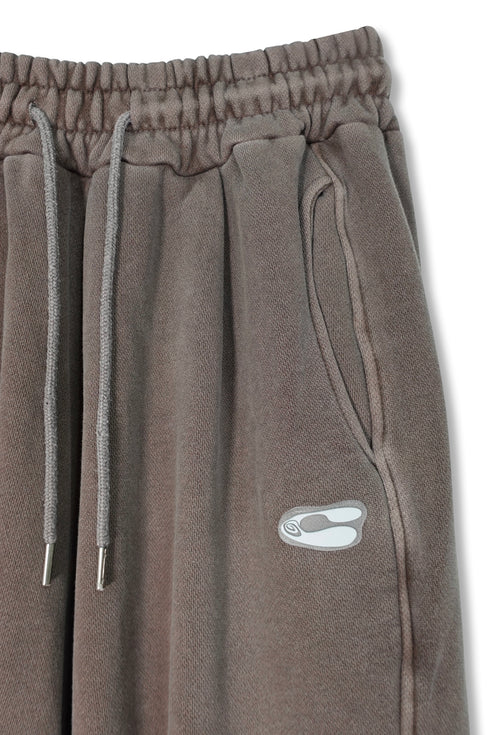 LOGO WASHED SWEAT LINE PANTS -BROWN- *Last1