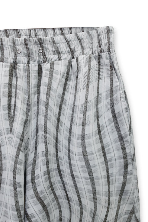 WAVY CHECK TROUSERS -GRAY MIX-