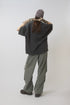 【PRE-ORDER】WASHED CUT-OFF SWEAT TOP -CHARCOAL-