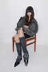 Merbeau × Cycle HANDMADE SPIRAL MIRRORED LEG -SLATE CHARCOAL- *Last1