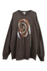 【PRE-ORDER】SPIRAL CODE LONG SLEEVE TEE -BROWN-