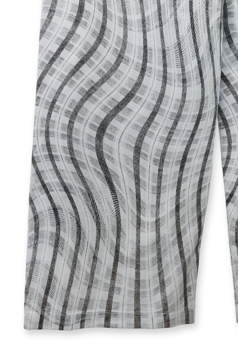 WAVY CHECK TROUSERS -GRAY MIX-