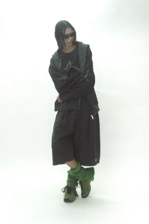 FEUERGOD × Cycle STAR ZIP-UP HOODIE -CHARCOAL-