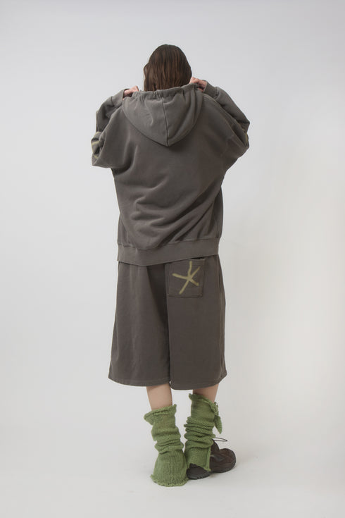 FEUERGOD × Cycle STAR ZIP-UP HOODIE -BROWN-