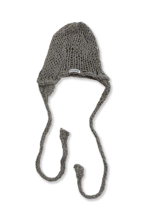 Merbeau × Cycle HANDMADE SPIRAL WINTER BONNET -GRAYISH KHAKI- *Last1