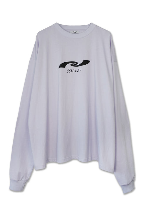 SPIRAL LOGO LONG SLEEVE TEE -LAVENDER- *Last1
