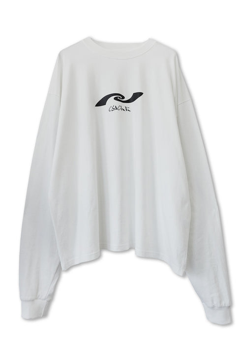 SPIRAL LOGO LONG SLEEVE TEE -OFF WHITE-