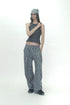 WAVY CHECK TROUSERS -BLUE MIX-