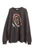 SPIRAL CODE LONG SLEEVE TEE -BROWN-