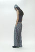WAVY CHECK TROUSERS -BLUE MIX-