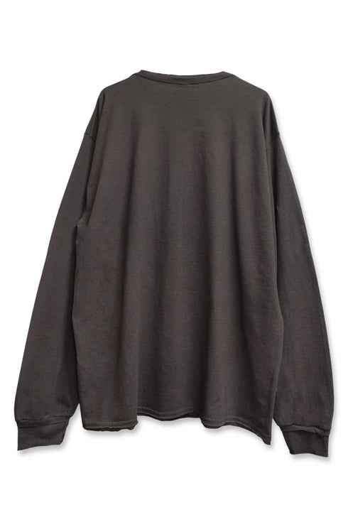 SPIRAL CODE LONG SLEEVE TEE -BROWN-