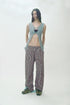 WAVY CHECK TROUSERS -BROWN MIX-