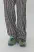 WAVY CHECK TROUSERS -BROWN MIX-