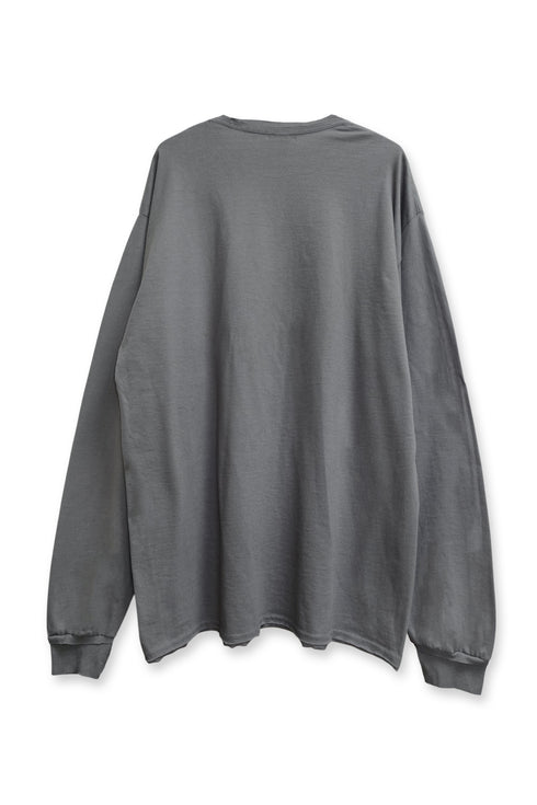 SPIRAL CODE LONG SLEEVE TEE -DARK GRAY-