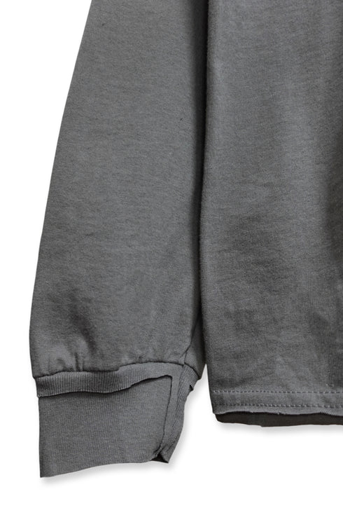 SPIRAL CODE LONG SLEEVE TEE -DARK GRAY-