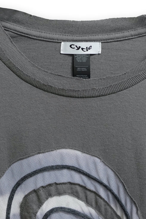 SPIRAL CODE LONG SLEEVE TEE -DARK GRAY-