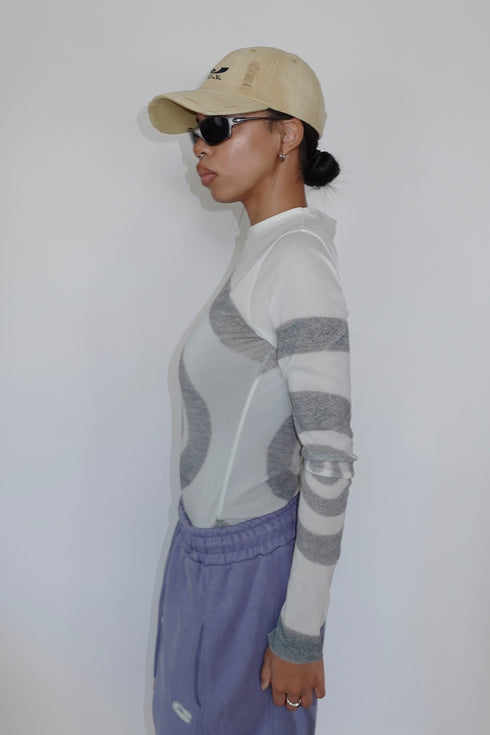 WASHED EMBROIDERY LOGO CAP -LIGHT BEIGE- *Last1