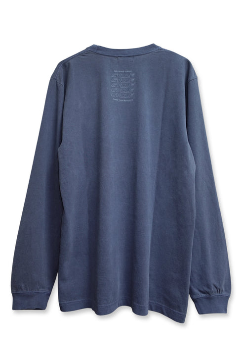ELECTRONICS COMPANY CYCLE LONG SLEEVE TEE -NAVY-