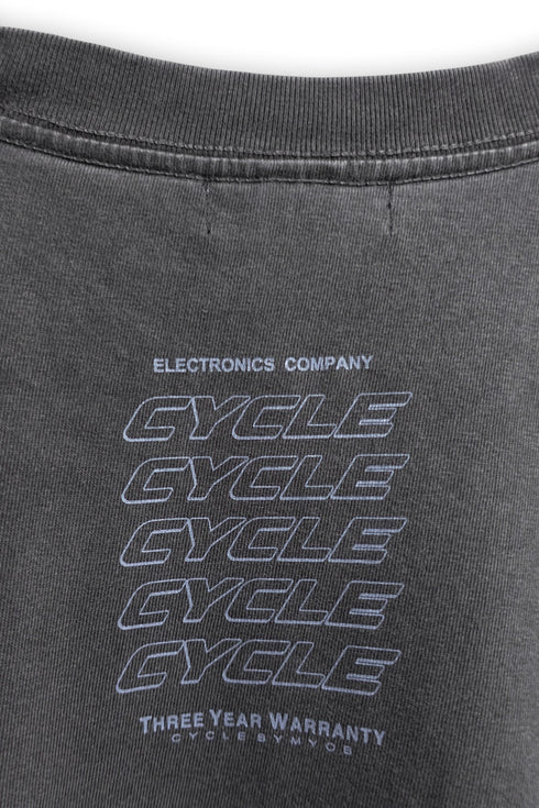 ELECTRONICS COMPANY CYCLE LONG SLEEVE TEE -CHARCOAL-
