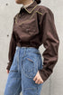 WESTERN COWBOY SHIRT -BROWN-