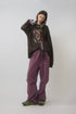 SPIRAL CODE LONG SLEEVE TEE -BROWN-