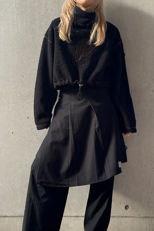 ECO BOA CROPPED TOPS -BLACK- *Last1