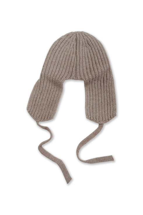 DRAW CODE MOHAIR KNIT CAP -BEIGE-