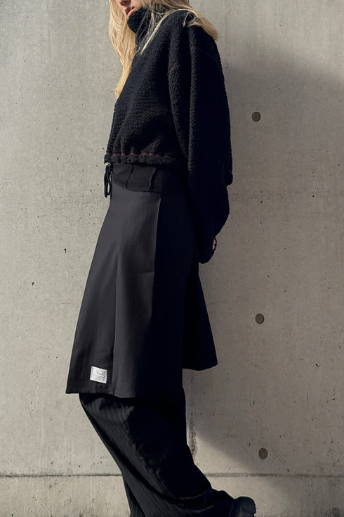 ECO BOA CROPPED TOPS -BLACK- *Last1