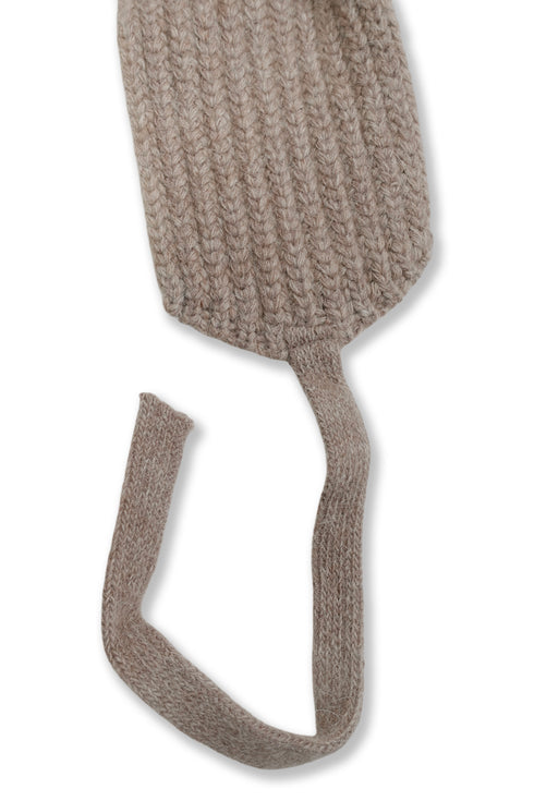 DRAW CODE MOHAIR KNIT CAP -BEIGE-