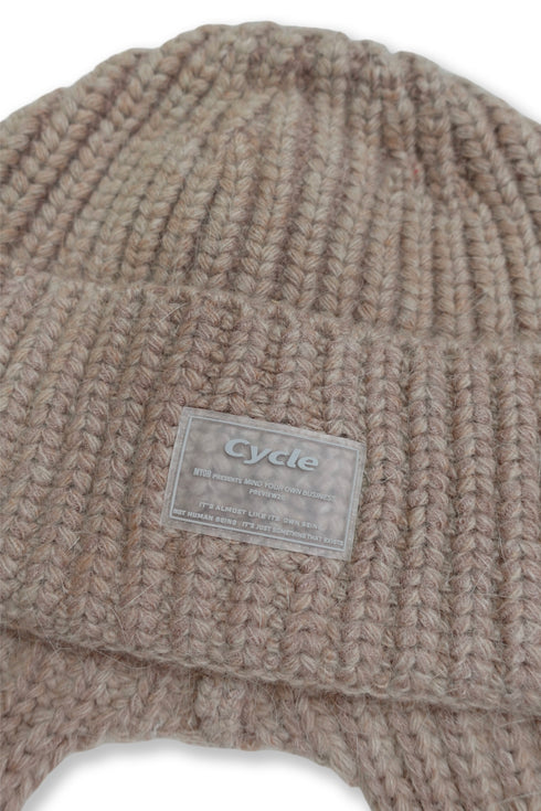 DRAW CODE MOHAIR KNIT CAP -BEIGE-