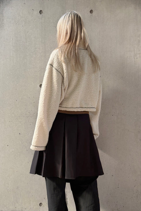 ECO BOA CROPPED TOPS -IVORY-