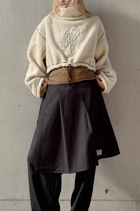 ECO BOA CROPPED TOPS -IVORY-