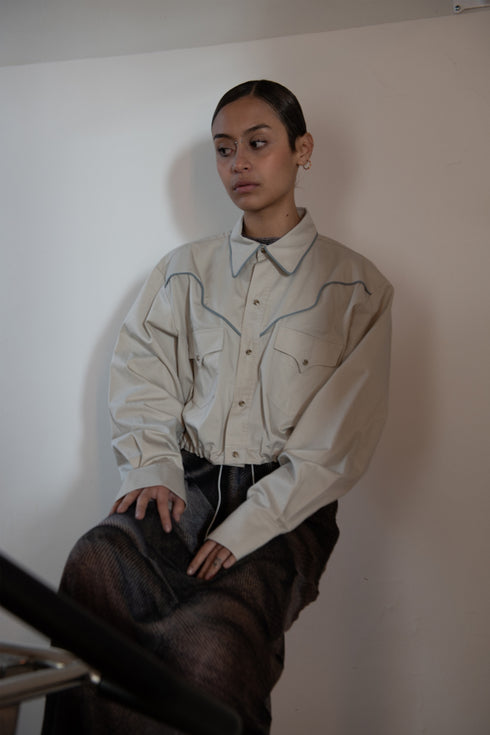 【RESTOCK】WESTERN COWBOY SHIRT -GRAY- *Last1