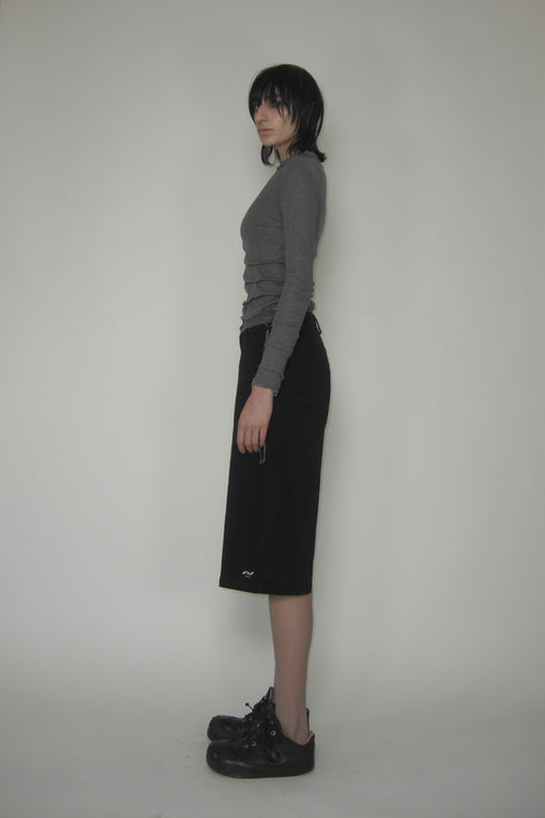 DRAWSTRING-EYELET HALF PANTS
