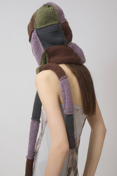 Allergy × Cycle PATCHWORK HOODED SCARF