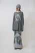 SPIRAL CODE LONG SLEEVE TEE -DARK GRAY-