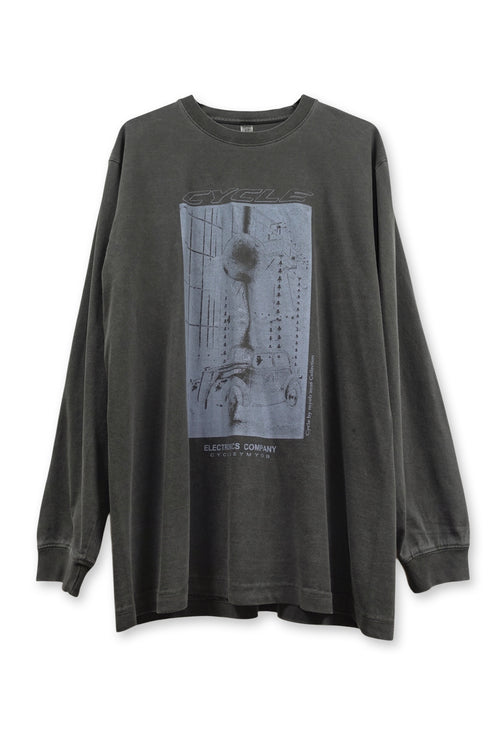 【PRE-ORDER】ELECTRONICS COMPANY CYCLE LONG SLEEVE TEE -CHARCOAL-