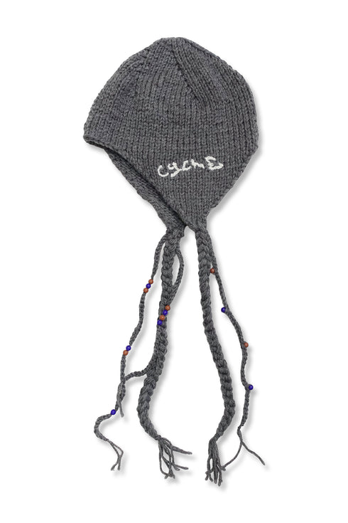 Allergy × Cycle HANDMADE KNIT FLIGHT CAP -CHARCOAL-