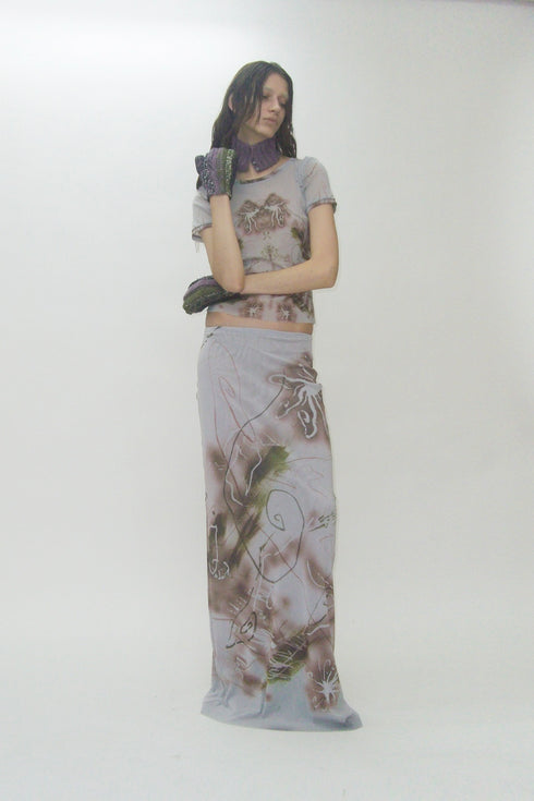 ACERO × Cycle LONG SKIRT -A Triton Snail Dream-
